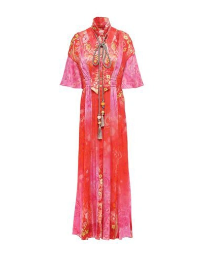 Shop Peter Pilotto Long Dresses In Coral