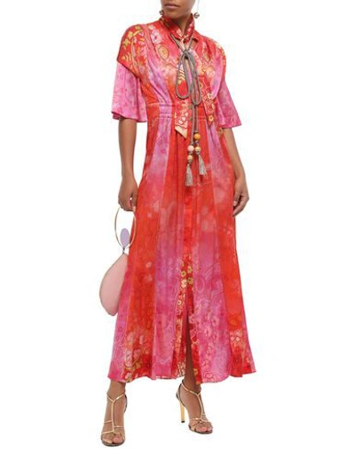 Shop Peter Pilotto Long Dresses In Coral