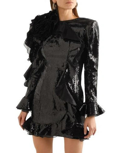 Shop Dundas Woman Mini Dress Black Size 6 Polyester, Silk