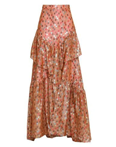 Shop Peter Pilotto Long Skirts In Pale Pink