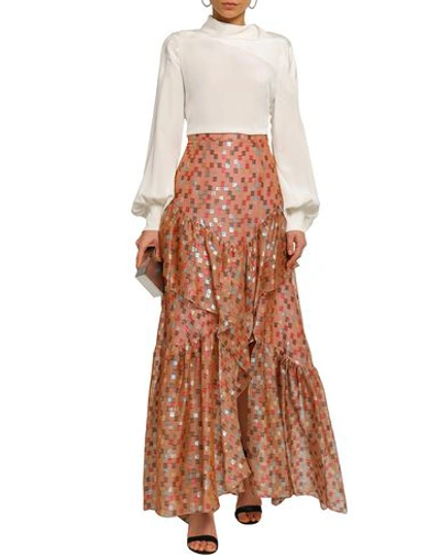 Shop Peter Pilotto Long Skirts In Pale Pink