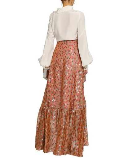 Shop Peter Pilotto Long Skirts In Pale Pink
