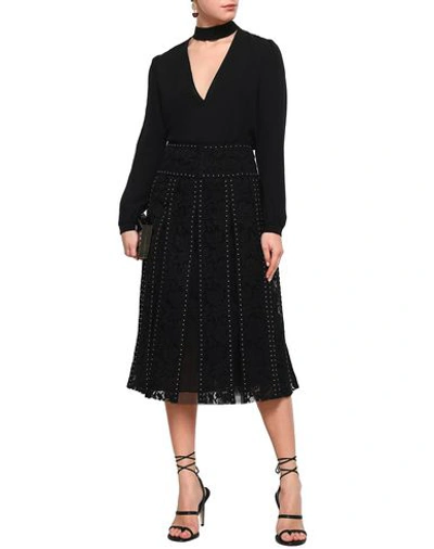 Shop Valentino 3/4 Length Skirts In Black