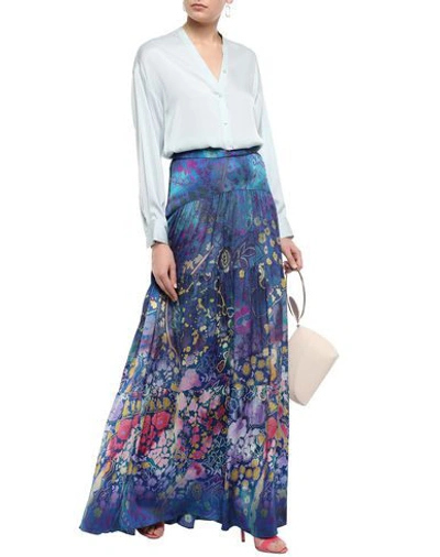 Shop Peter Pilotto Maxi Skirts In Blue
