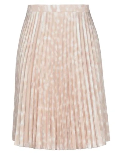 Shop Burberry Woman Midi Skirt Beige Size 8 Polyester