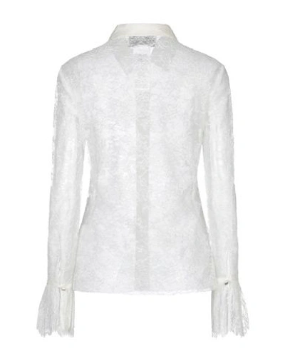 Shop Gucci Lace Shirts & Blouses In Ivory