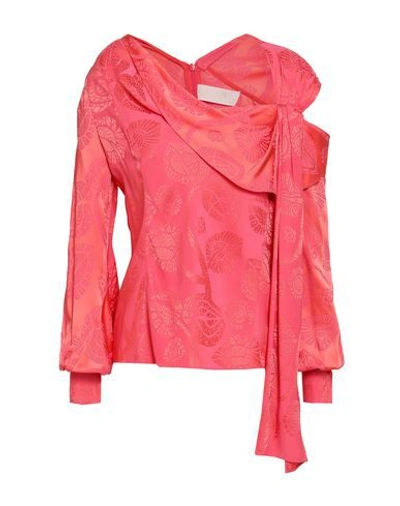 Shop Peter Pilotto Woman Blouse Pink Size 6 Acetate, Viscose