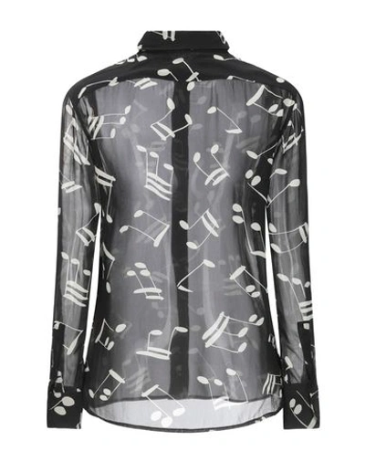 Shop Saint Laurent Patterned Shirts & Blouses In Black