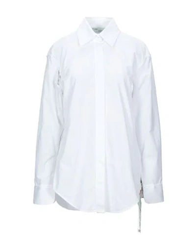 Shop Off-white Solid Color Shirts & Blouses In White