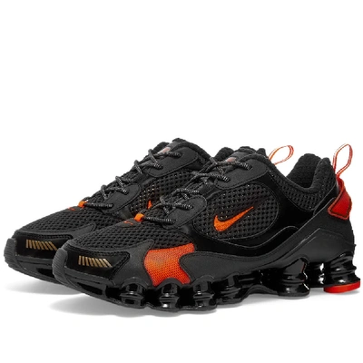 Nike Shox Tl Nova Sp Suede, Leather And Mesh Sneakers In Black | ModeSens