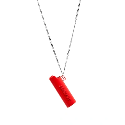 Shop Ambush Logo Lighter Case Necklace In Red