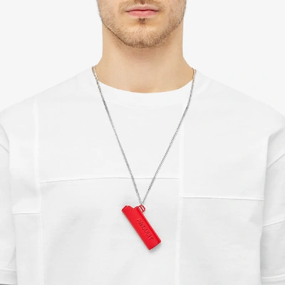 Shop Ambush Logo Lighter Case Necklace In Red