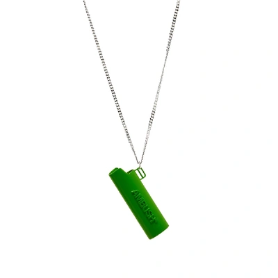 Shop Ambush Logo Lighter Case Necklace In Green