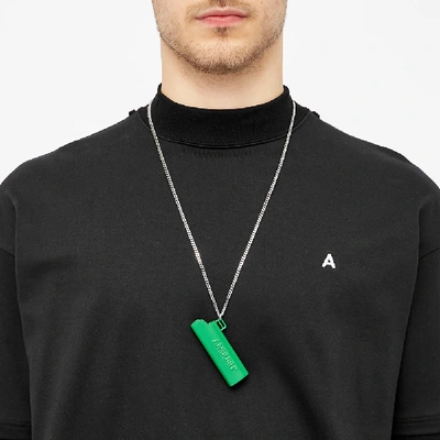 Shop Ambush Logo Lighter Case Necklace In Green