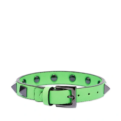 Shop Valentino Rockstud Bracelet In Green