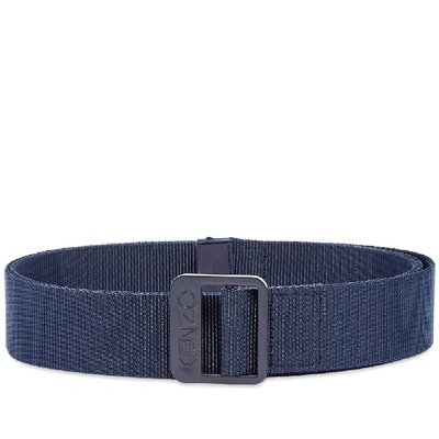 Shop Kenzo Tiger Webbing Belt In Blue