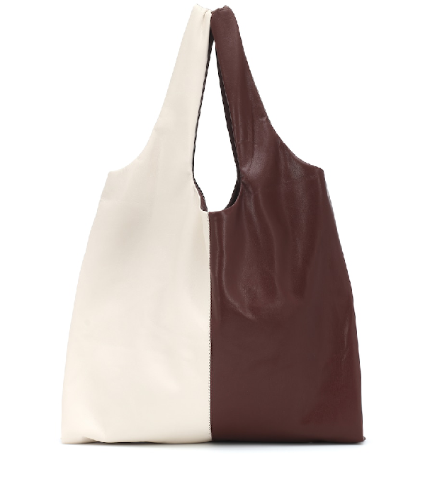 faux leather shoulder bag