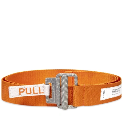 Shop Heron Preston Grosgrain Tape Belt In Orange