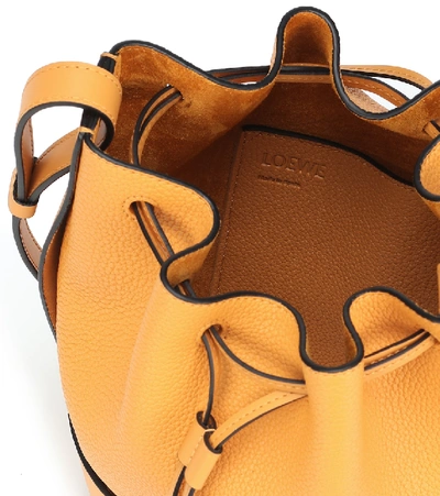 Shop Loewe Balloon Small Leather Shoulder Bag In Orange