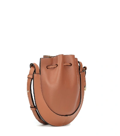Shop Loewe Horseshoe Small Leather Shoulder Bag In Brown