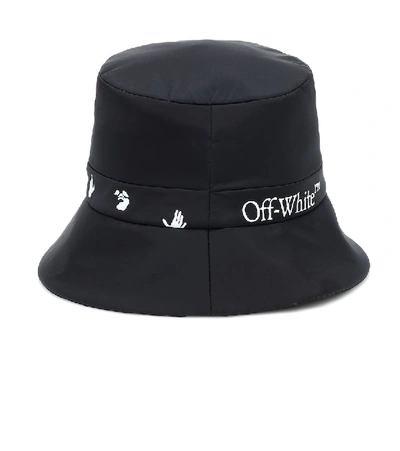 Shop Off-white Logo Bucket Hat In Black