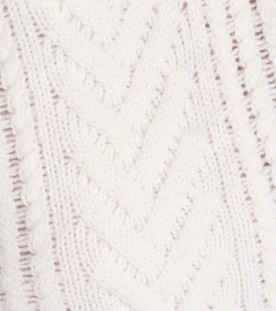 Shop Cecilie Bahnsen Madelyn Wool-blend Vest In White