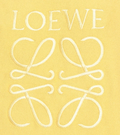 Shop Loewe Anagram Cotton Sweatshirt In Yellow