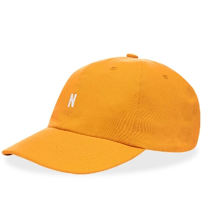 Shop Norse Projects Twill Sports Cap In Orange