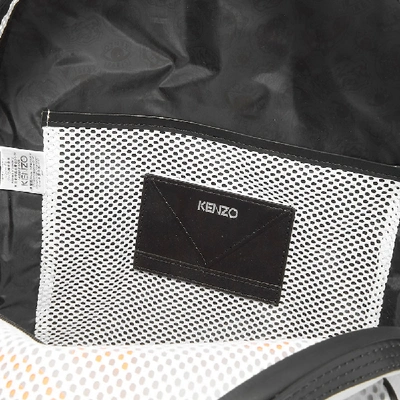 Shop Kenzo Mesh Paris Logo Backpack In White