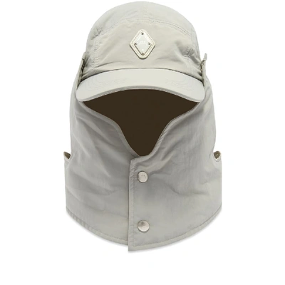 Shop A-cold-wall* Rhombus Logo Detachable Nylon Storm Cap In Grey