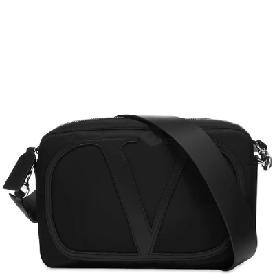 Shop Valentino Go Logo Cross Body Bag In Black