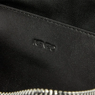 Shop Kenzo Leather Logo Cross Body Bag In Black