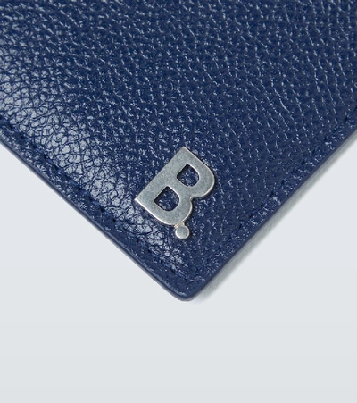 Shop Balenciaga B Long Coin And Card Holder In Blue