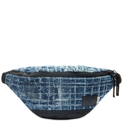 Shop Fdmtl X Master-piece Sashiko Waist Bag In Blue