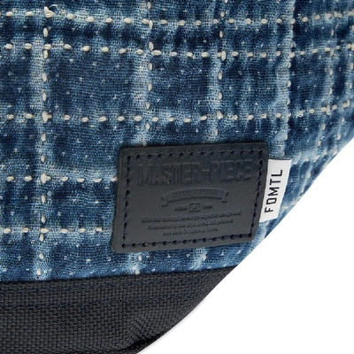 Shop Fdmtl X Master-piece Sashiko Waist Bag In Blue