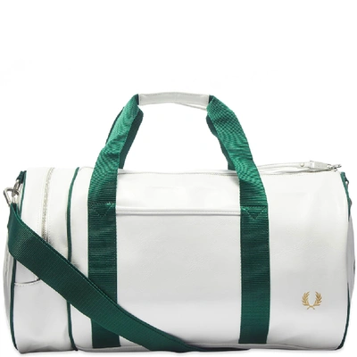 Shop Fred Perry Authentic Classic Barrel Bag In White