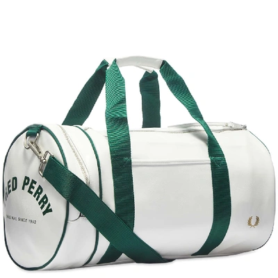 Shop Fred Perry Authentic Classic Barrel Bag In White