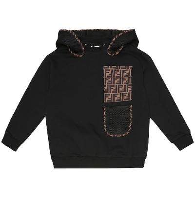 Shop Fendi Cotton Sweatshirt In Black