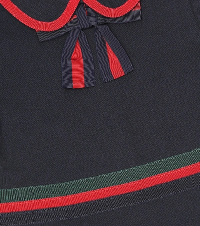 毛毡棉质针织连衣裙