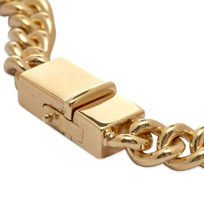 Shop Tom Wood Rounded Curb Thick Bracelet 7.7" In Gold