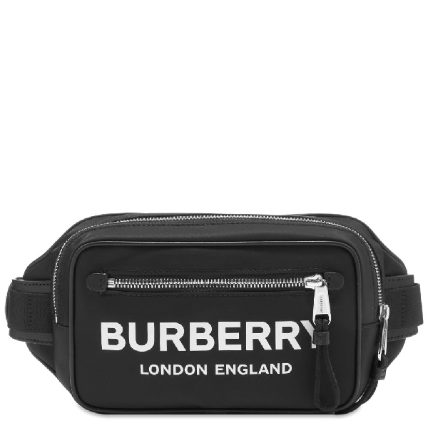black nylon bum bag