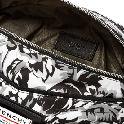 Shop Givenchy Floral Print Large Bum Bag In Black