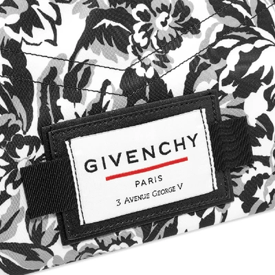 Shop Givenchy Floral Print Large Cross Body Bag In Black
