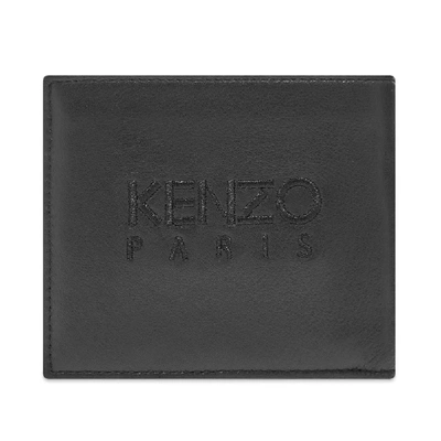 Shop Kenzo Leather Tiger Billfold Wallet In Black