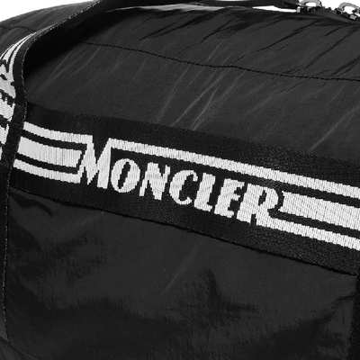 Shop Moncler Nivelle Webbing Logo Taped Holdall In Black
