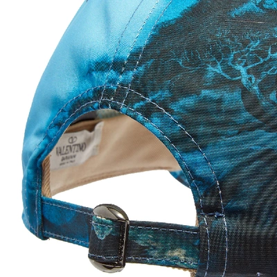 Shop Valentino X Roger Dean Dragons Garden Baseball Cap In Blue