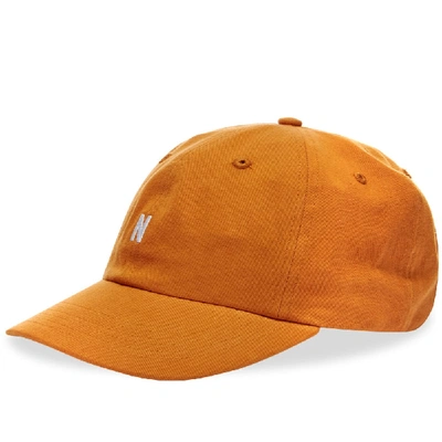 Shop Norse Projects Twill Sports Cap In Orange