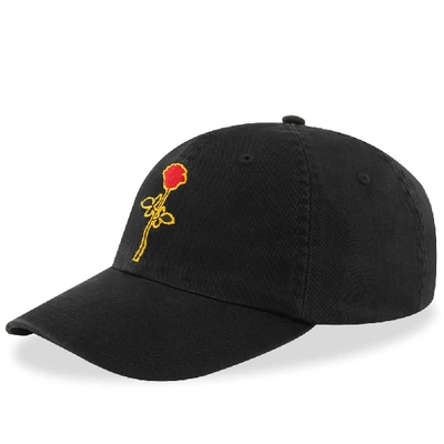 Shop Palm Angels Rose Baseball Cap In Black