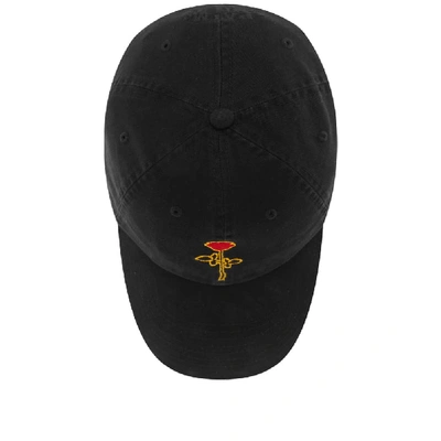 Shop Palm Angels Rose Baseball Cap In Black
