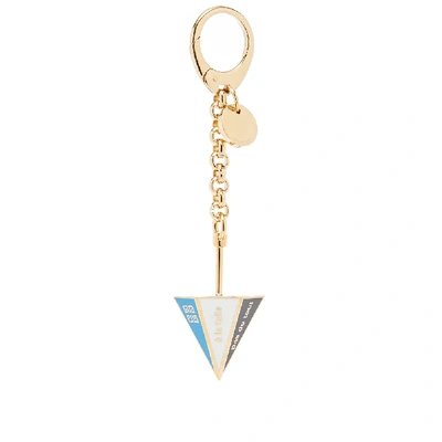 Shop Givenchy Spinning Charm Keyring In Gold